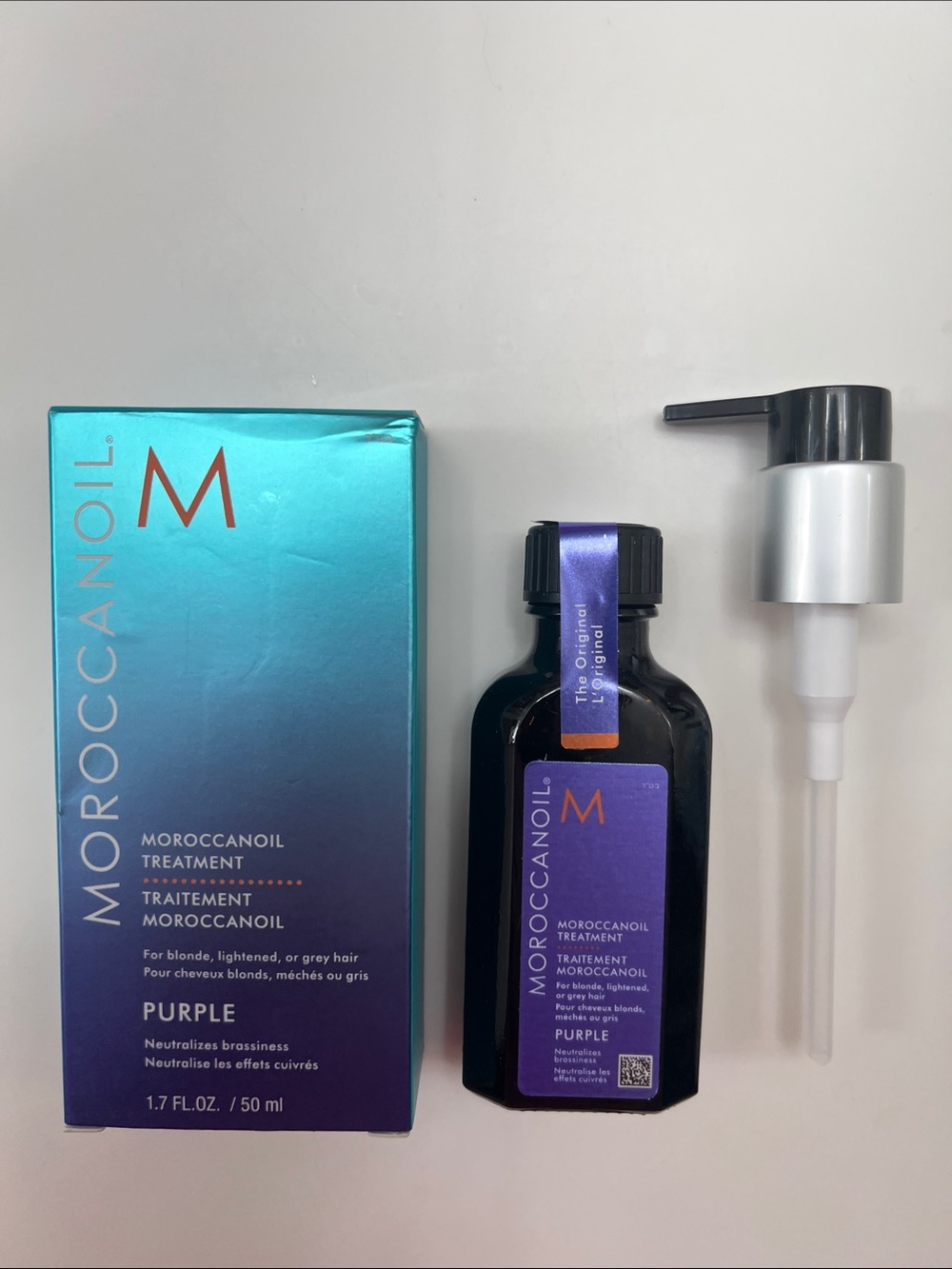 Brand new sealed Moroccanoil Purple oil hair Treatment with pump 1.7oz